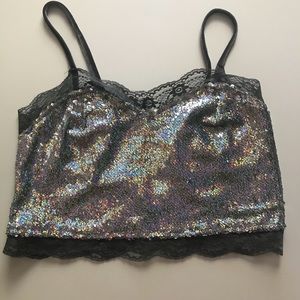 Sparkly Nasty Gal crop top